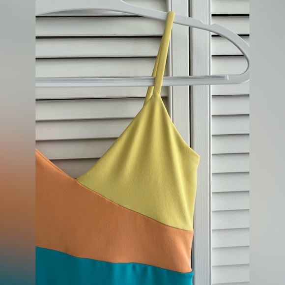 Susana Monaco Rainbow Asymmetric String Dress Sz XS - Picture 5 of 10